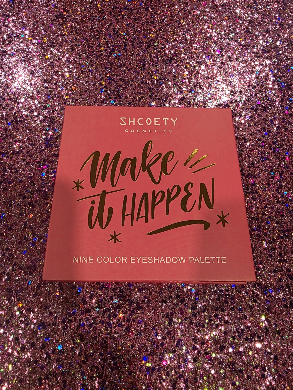SHCOETY Make It Happen Nine-Color Eyeshadow Palette - Coral Pink